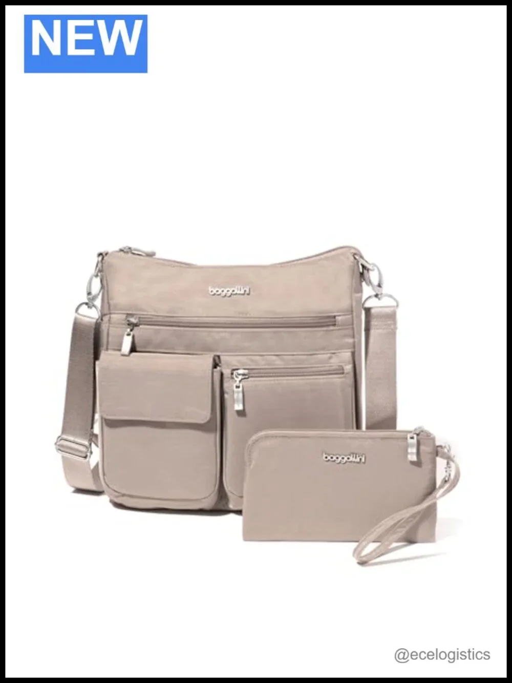 Nylon Crossbody Bag with RFID Blocking, Adjustable Strap, Lightweight